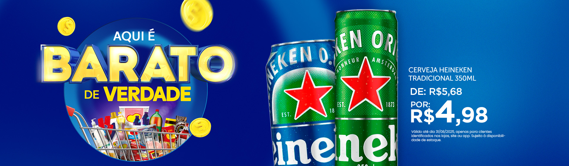 Cerveja Heineken 350ml até 31/08